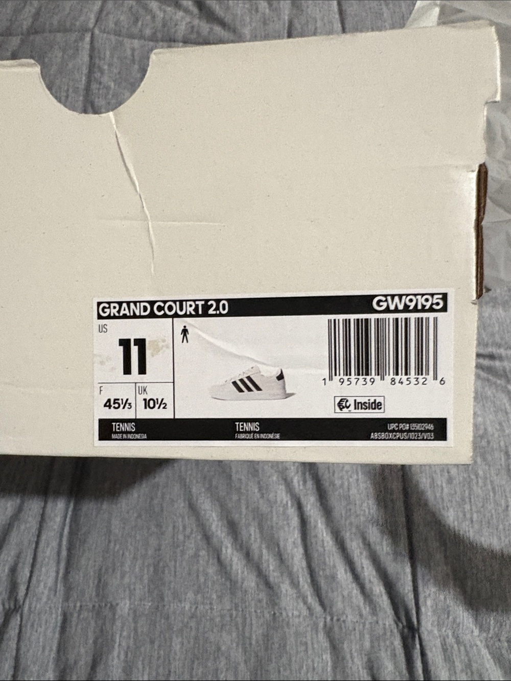adidas White and Black Low-Top Sneakers - Picture 2 of 3